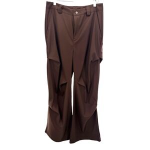 Supermade Brown Wide Leg Multi-Pocket Cargo Pants Mens‎ XL Streetwear New Gorp